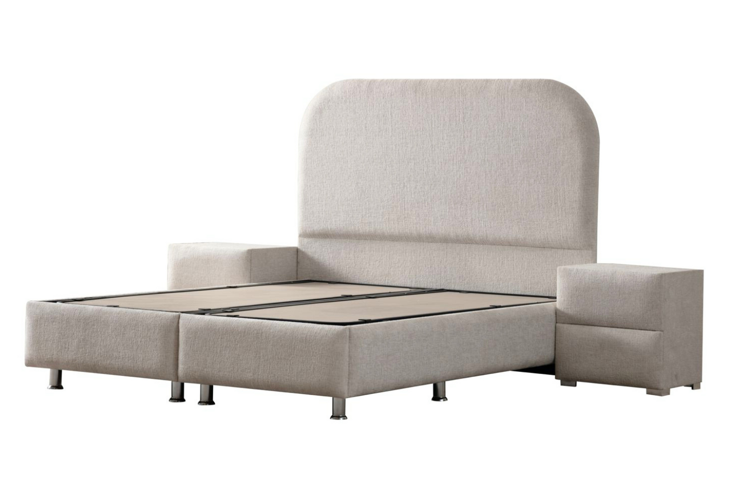 LIT COFFRE JADE EN TISSUS CHENILLE