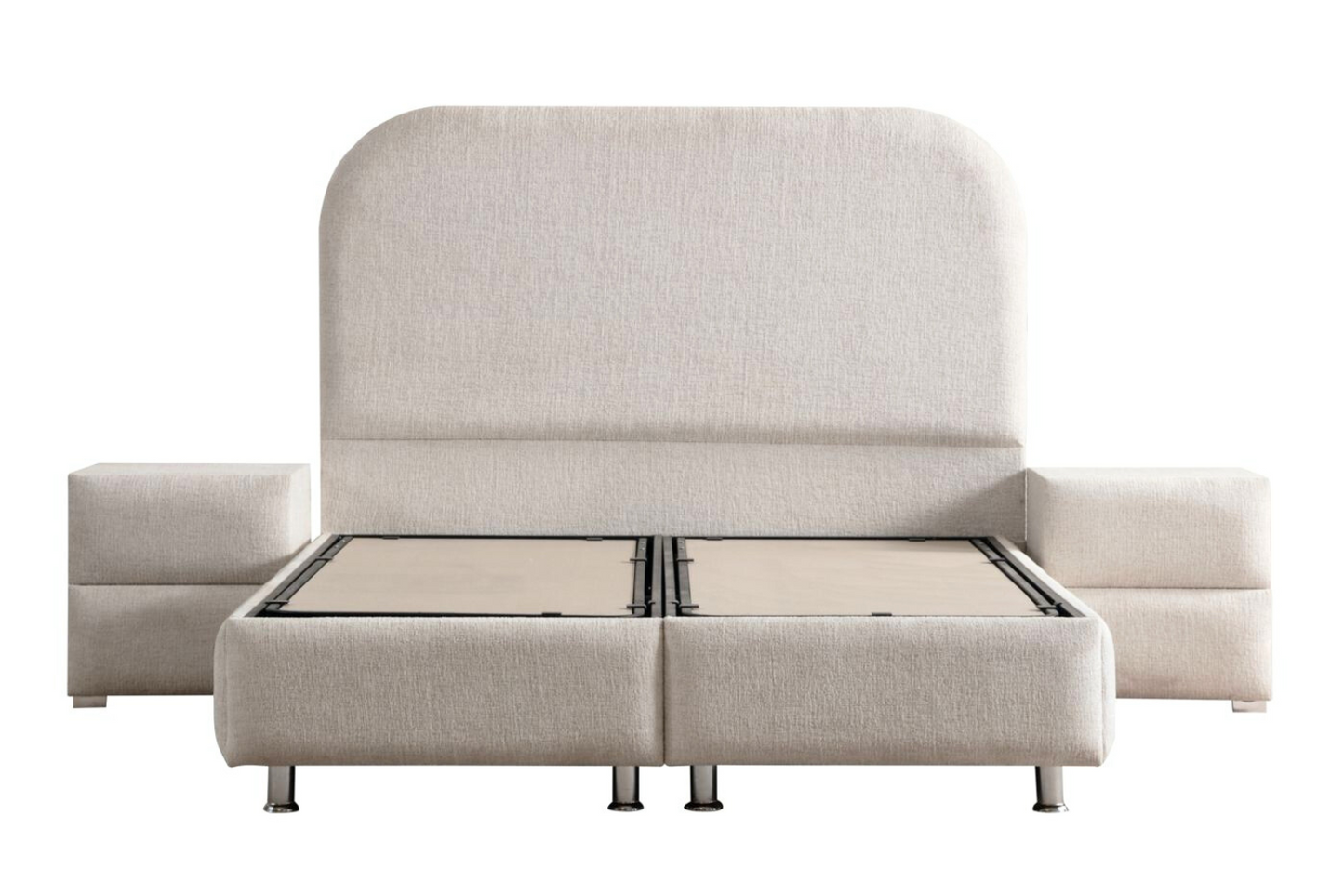 LIT COFFRE JADE EN TISSUS CHENILLE