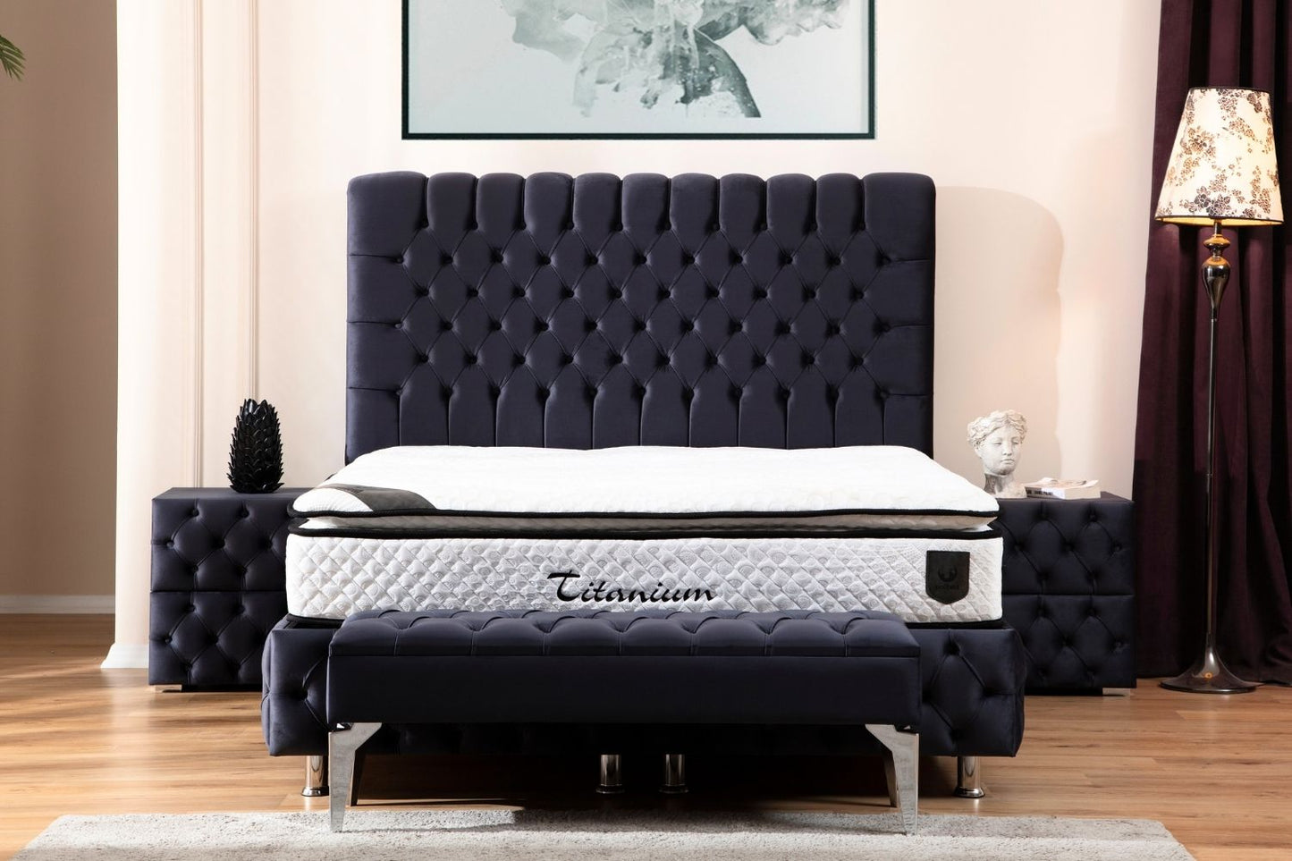 LIT COFFRE LUNA GRIS ANTHRACITE