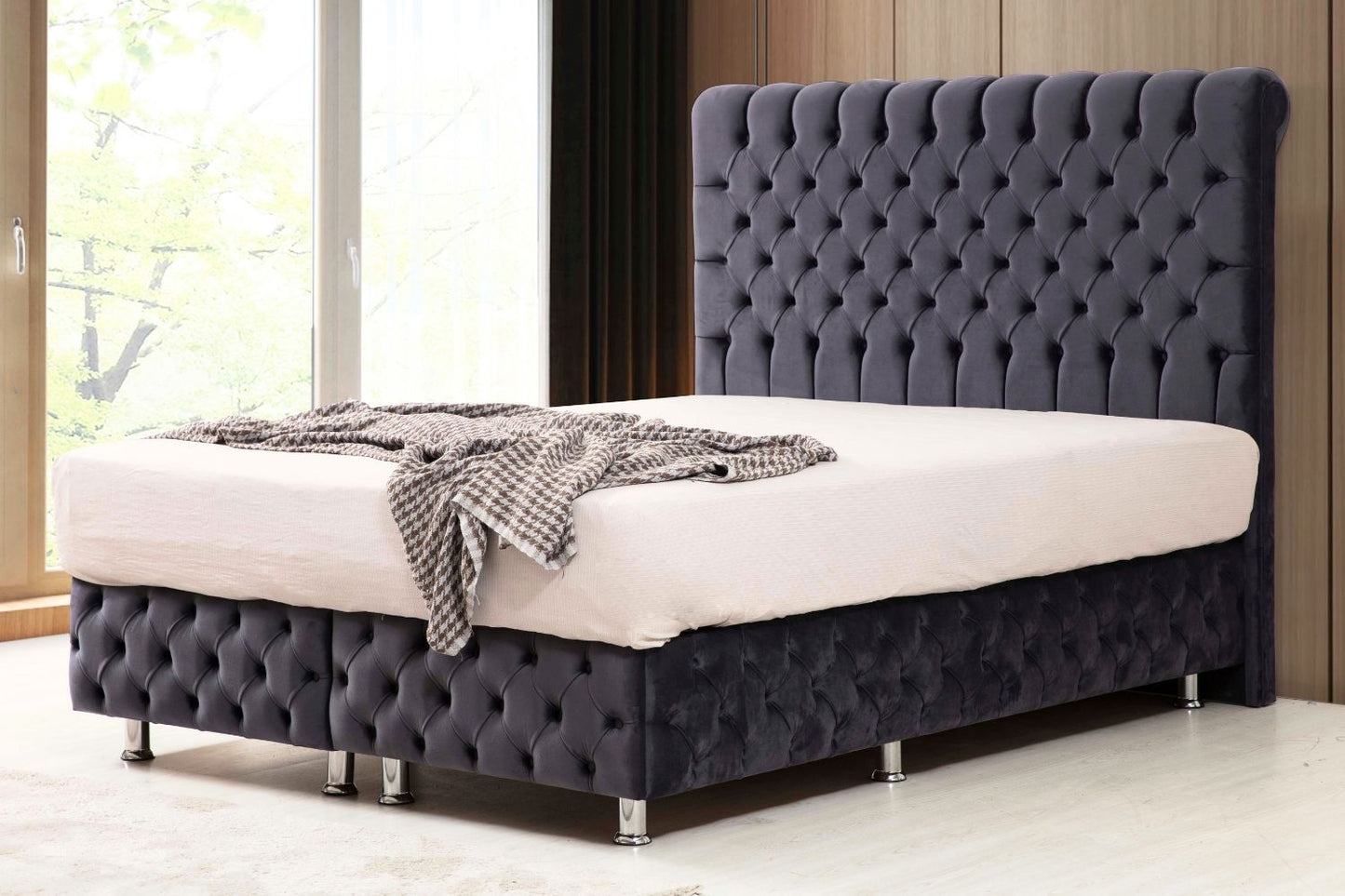 LIT COFFRE LUNA GRIS ANTHRACITE
