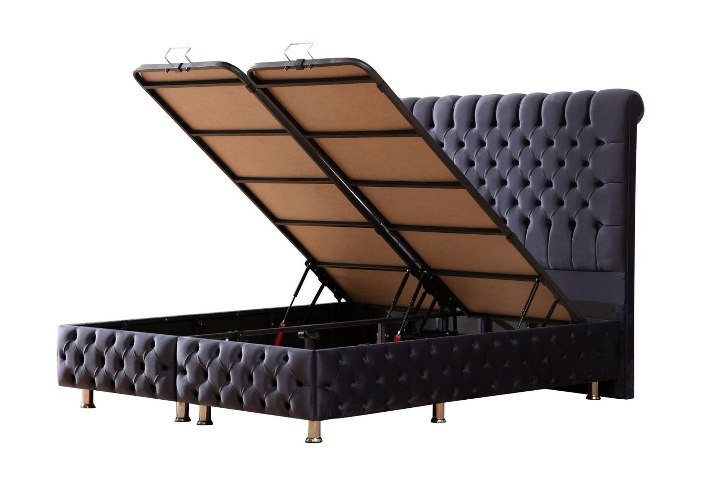 LIT COFFRE LUNA GRIS ANTHRACITE