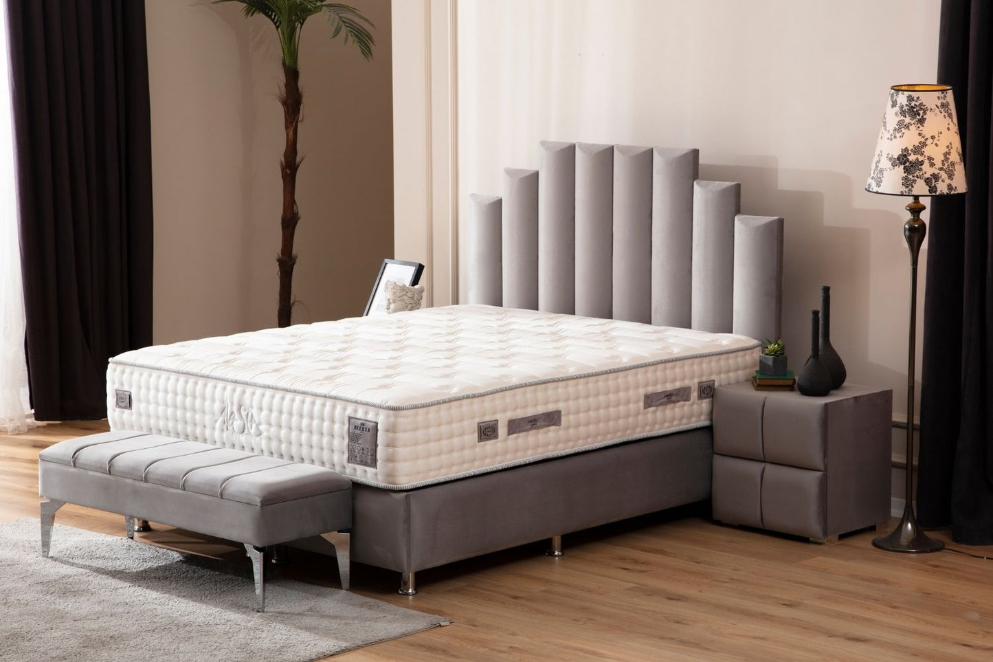 LIT COFFRE NATURA GRIS