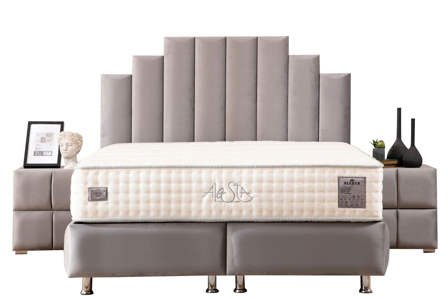 LIT COFFRE NATURA GRIS
