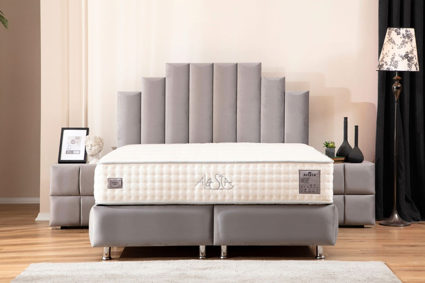 LIT COFFRE NATURA GRIS
