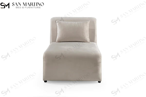 Canapé Coco en velours Blanc Cassé