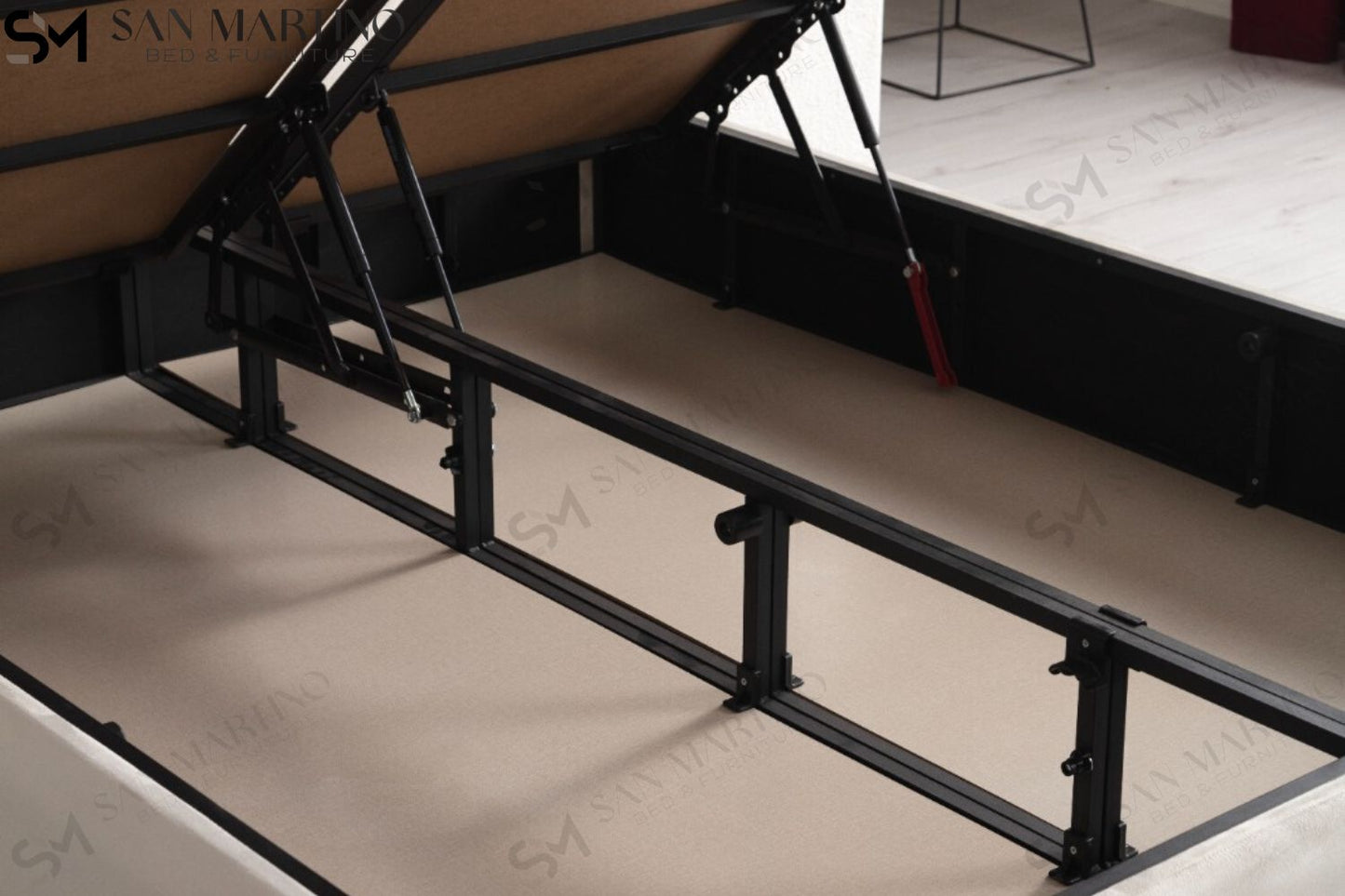 LIT COFFRE PARMA BEIGE CLAIR