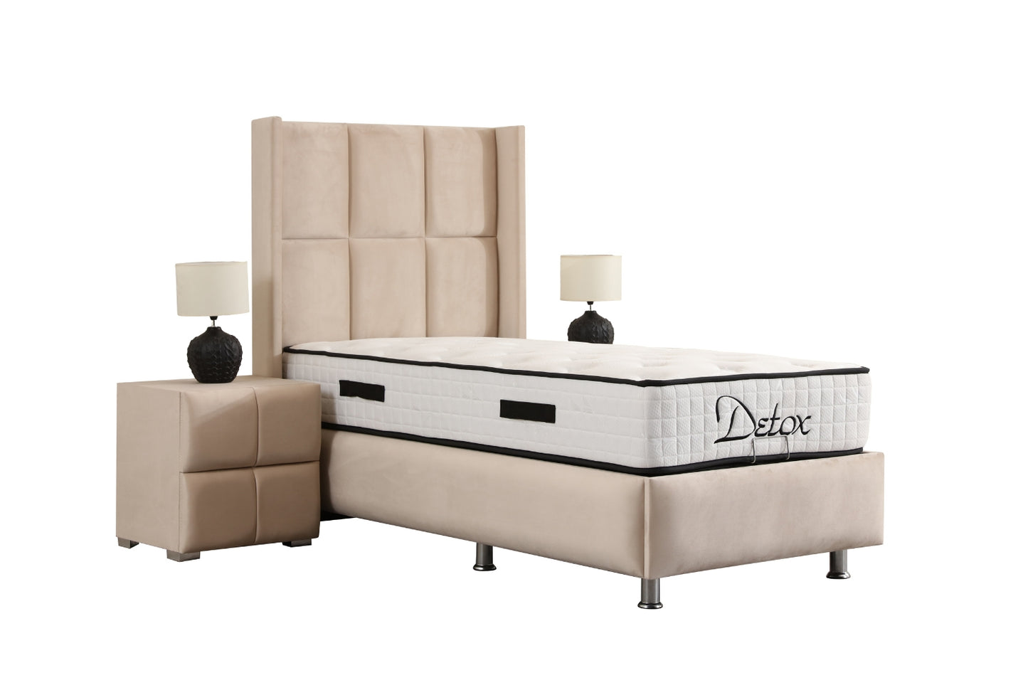 LIT COFFRE RIO 1 PLACE BEIGE