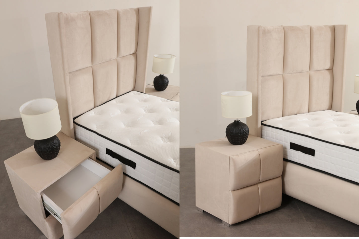LIT COFFRE RIO 1 PLACE BEIGE