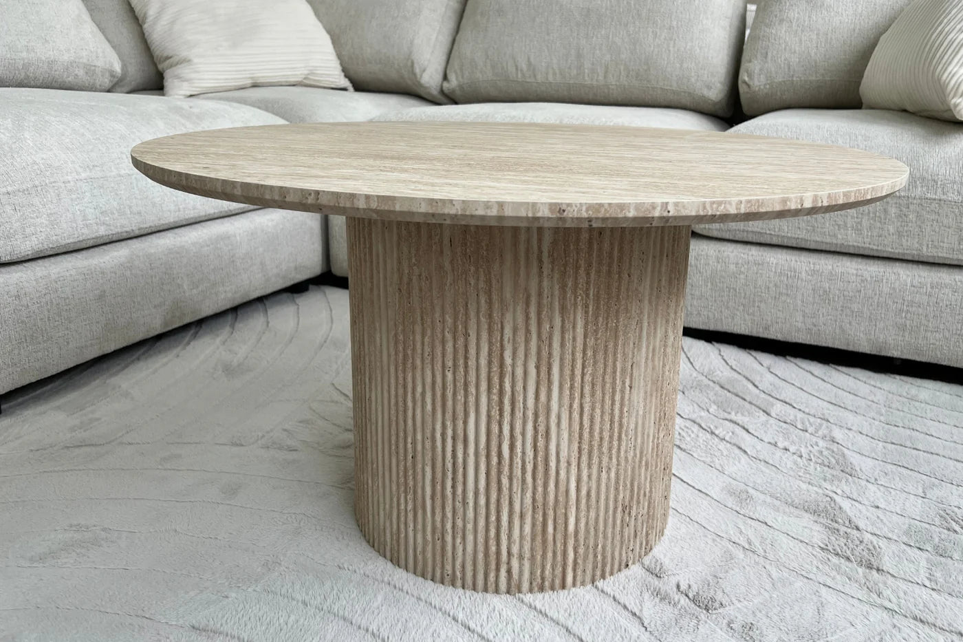 Table Basse Lisa Effet Travertin