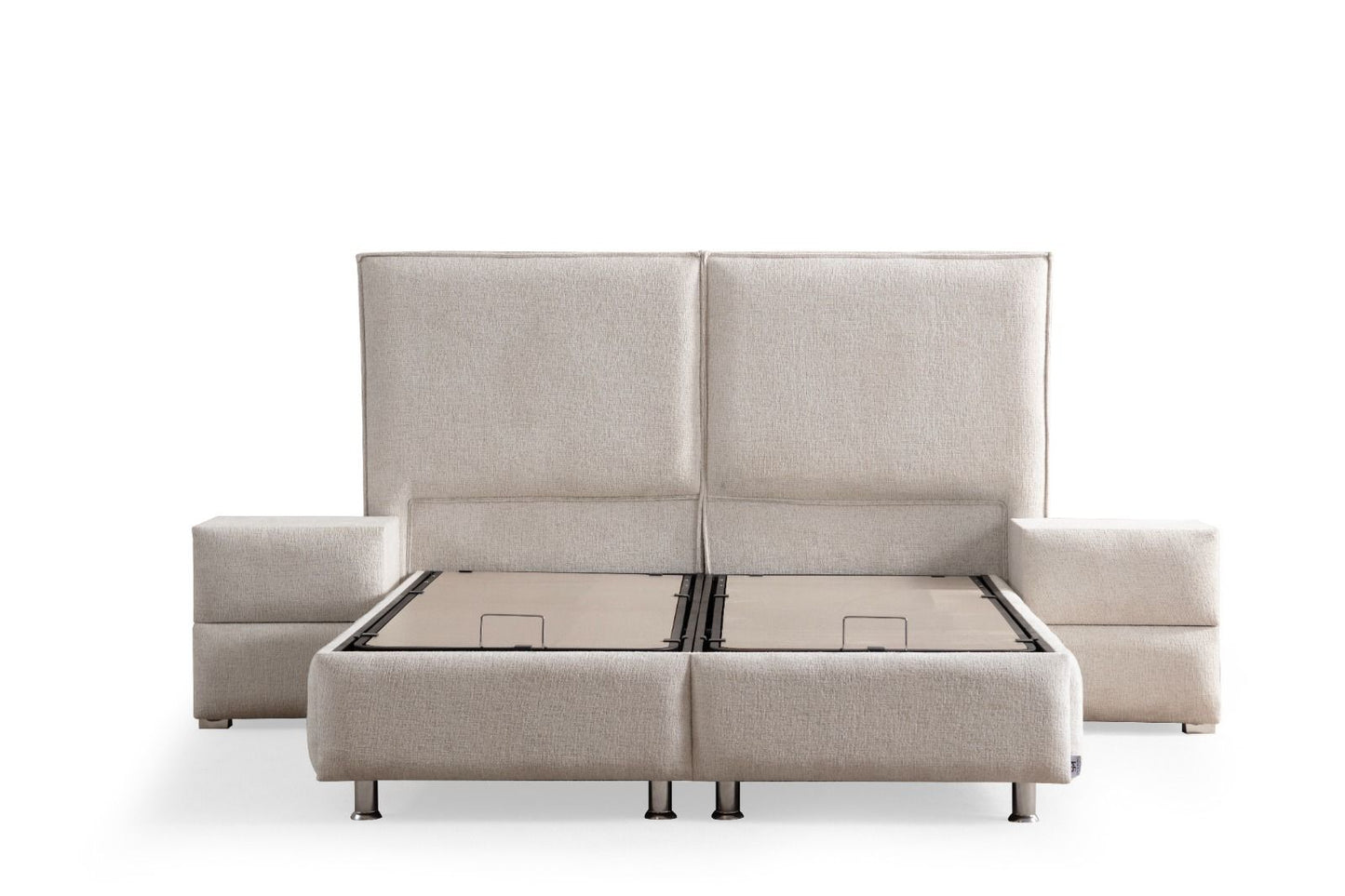 LIT COFFRE MAYA EN TISSUS CHENILLE