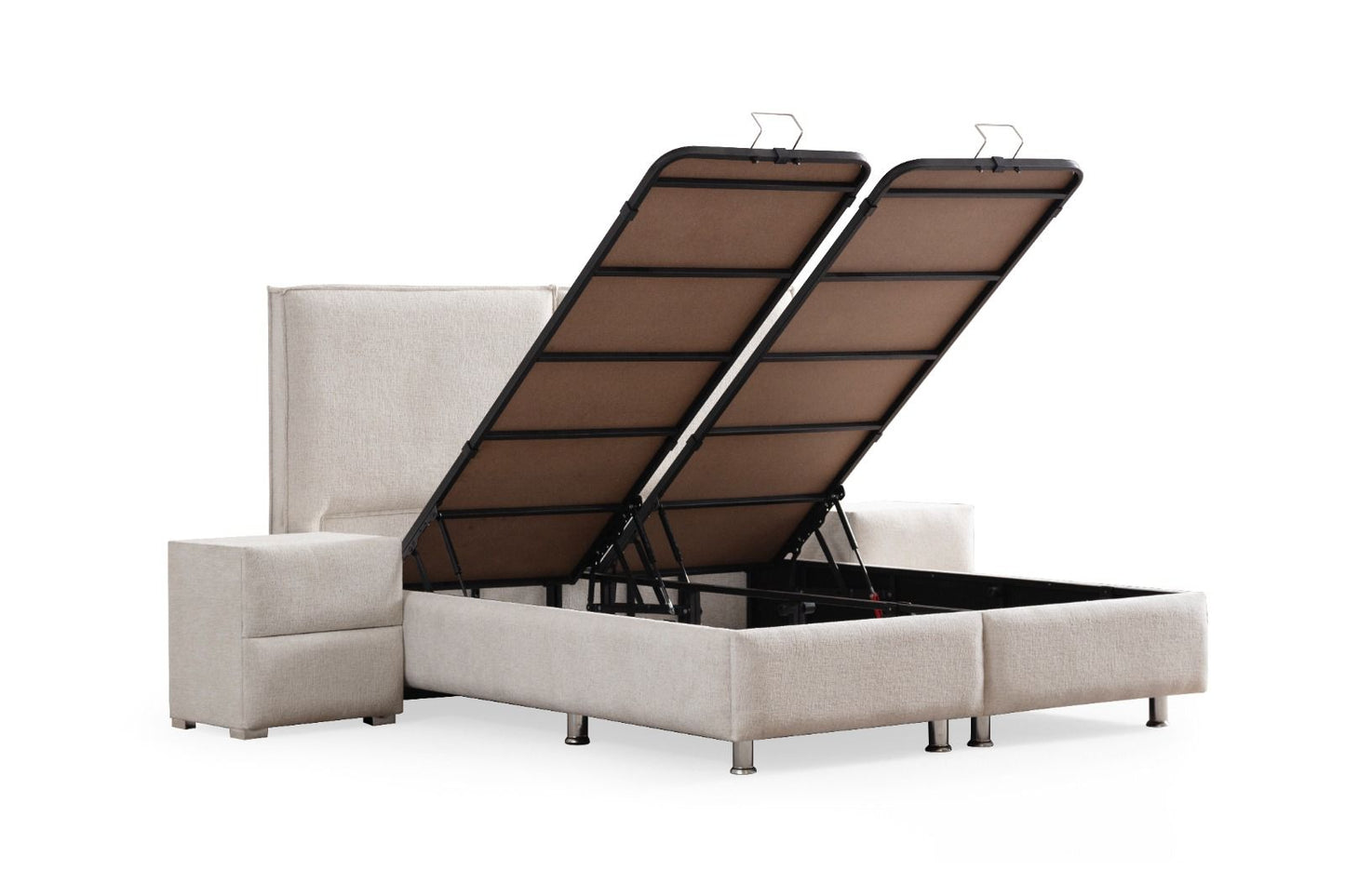 LIT COFFRE MAYA EN TISSUS CHENILLE