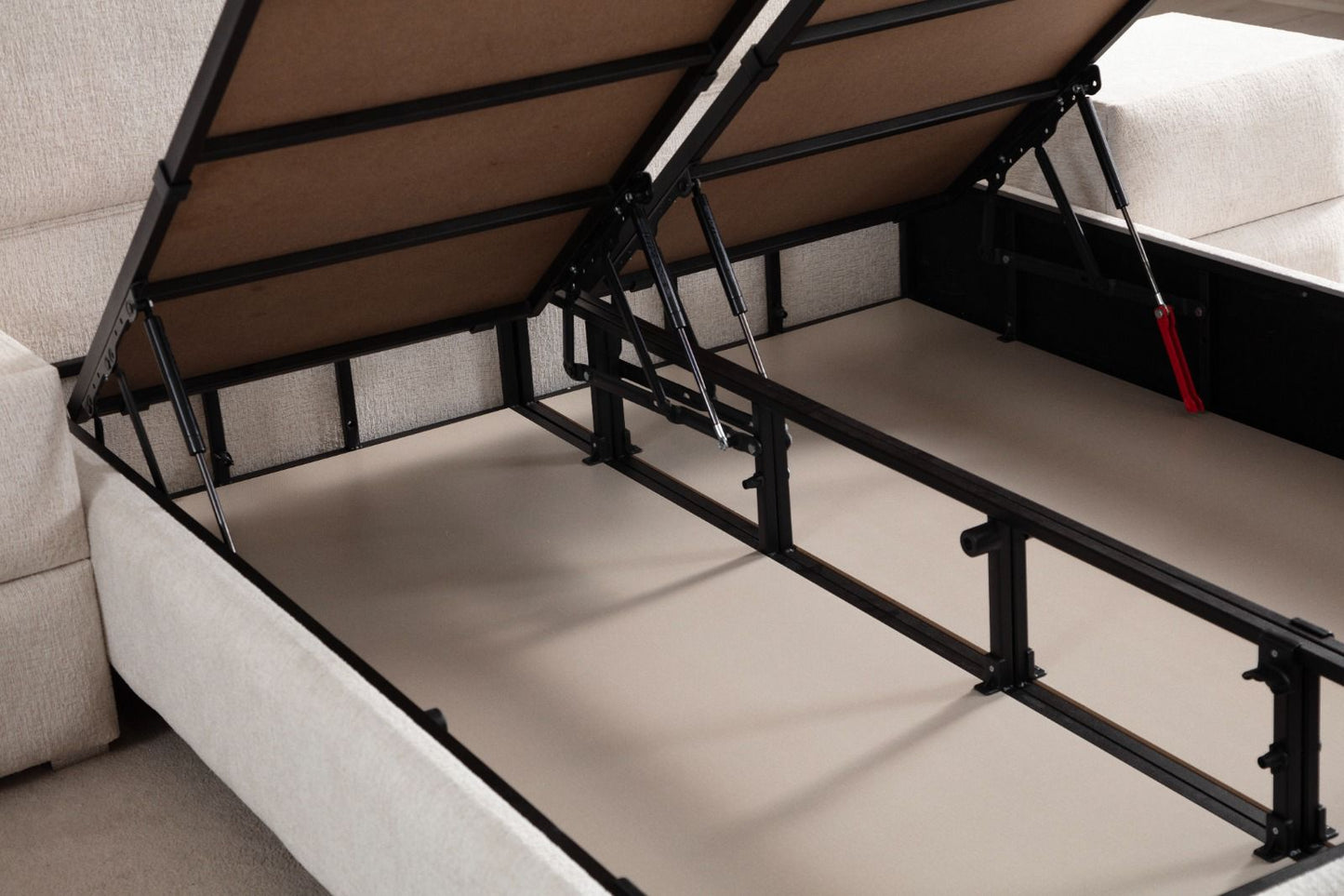 LIT COFFRE MAYA EN TISSUS CHENILLE