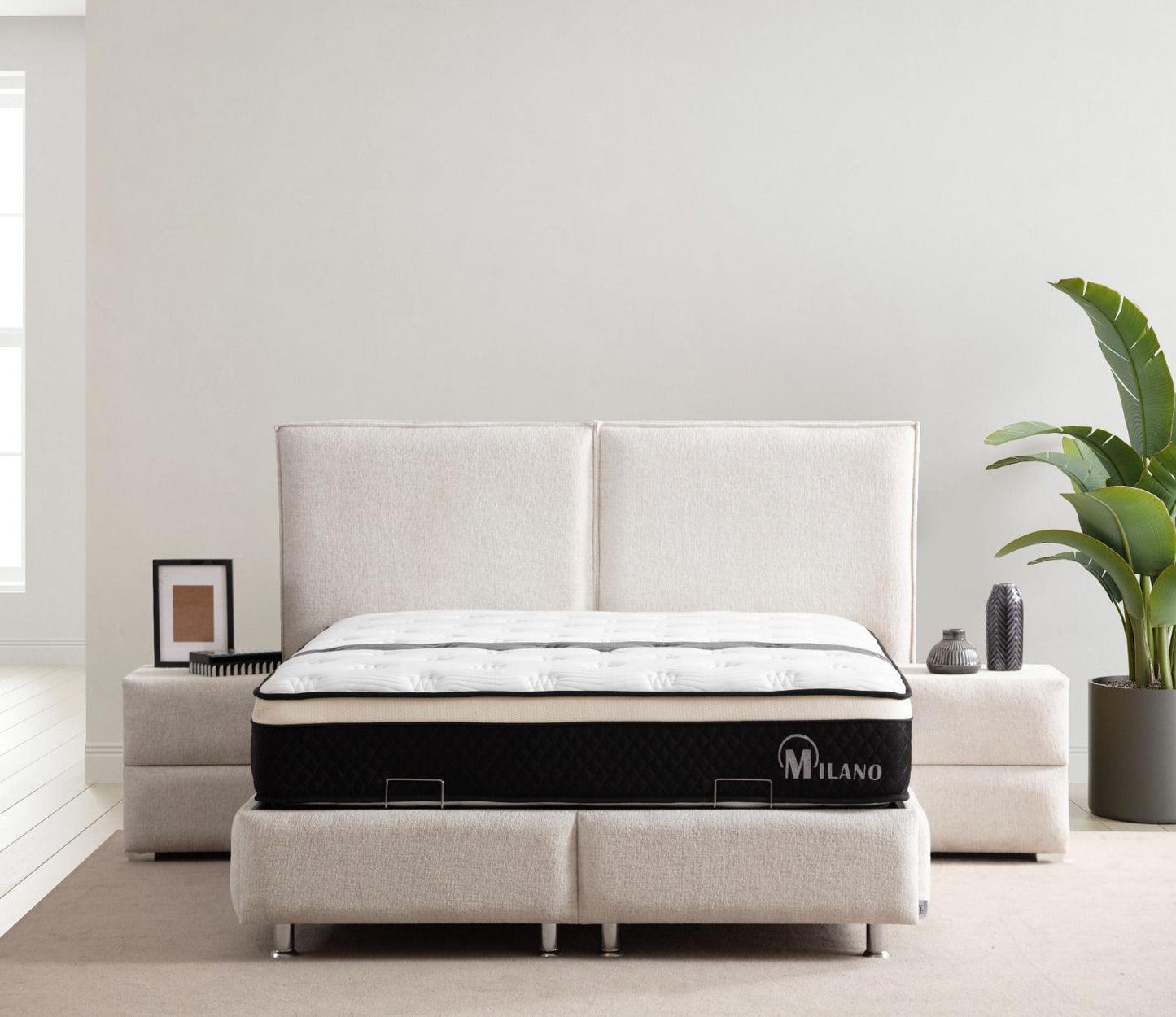 LIT COFFRE MAYA EN TISSUS CHENILLE