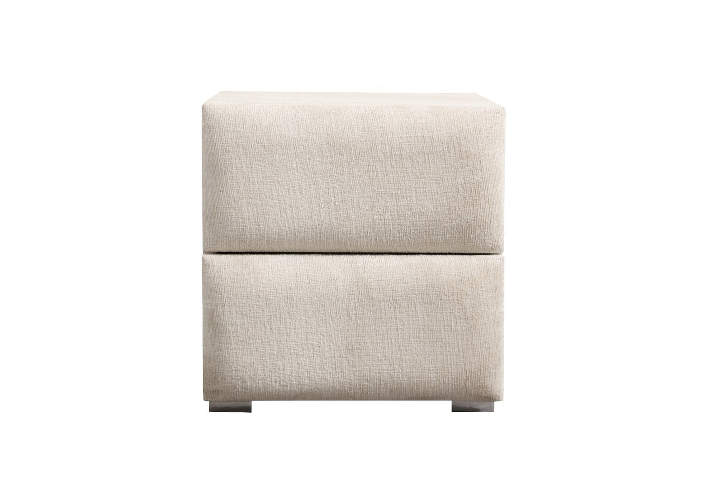 Lit Coffre EDA Blanc Cassé - Chenille