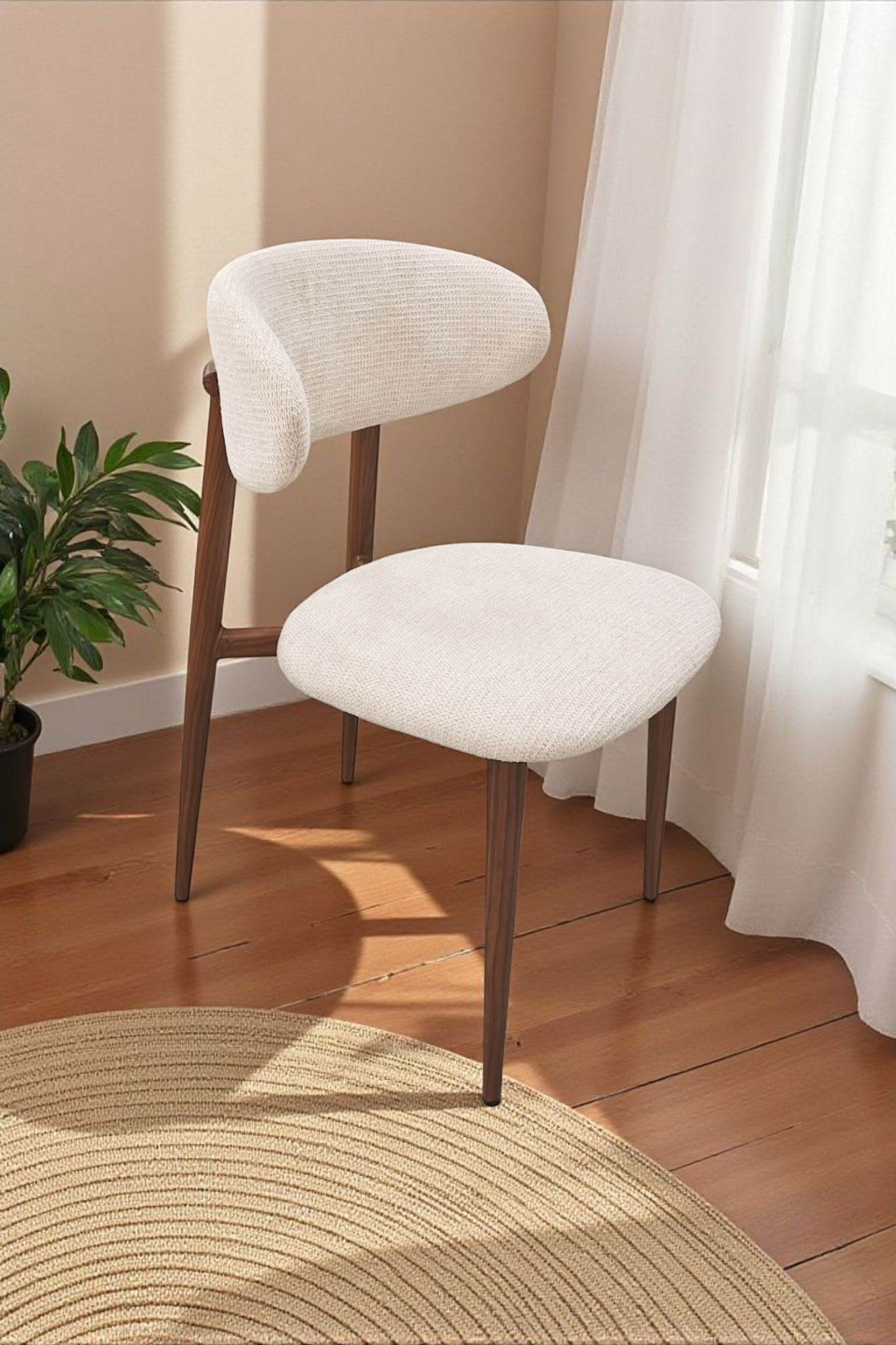 CHAISE BOYEME CHENILLE NOYER