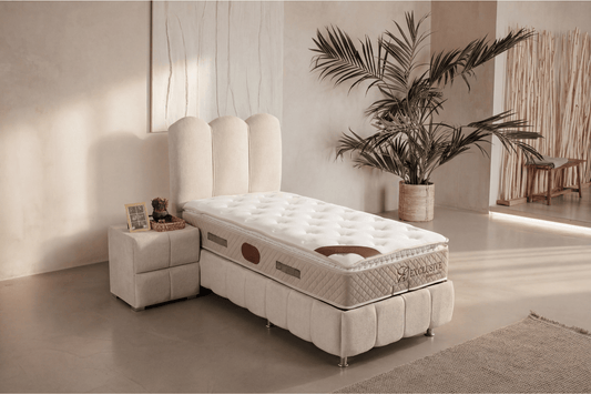 Lit Coffre Enfant EVA BLANC CASSE - CHENILLE