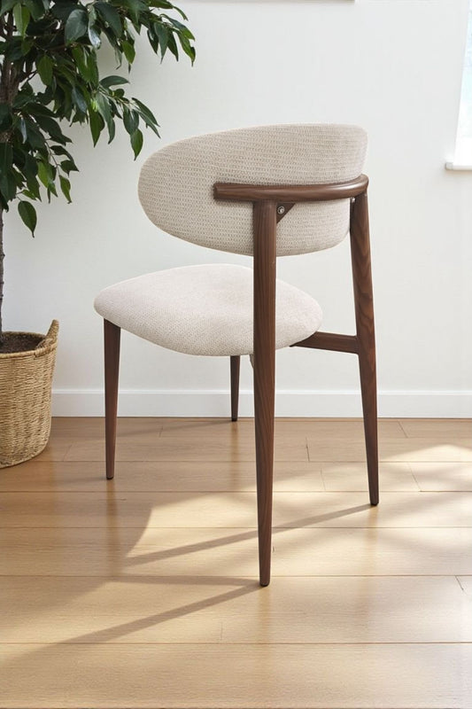 CHAISE BOYEME CHENILLE NOYER